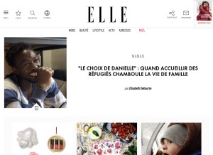 How elle.be looks like on a tablet such as an iPad.