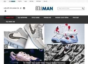 How elleman.vn looks like on a tablet such as an iPad.