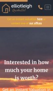 How elliotleighresidential.com looks like on a mobile device such as an iPhone.