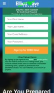 How elliottwavetrader.net looks like on a mobile device such as an iPhone.