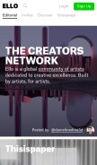 How ello.co looks like on a mobile device such as an iPhone.