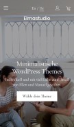How elmastudio.de looks like on a mobile device such as an iPhone.