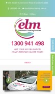How elmcleaning.com.au looks like on a mobile device such as an iPhone.