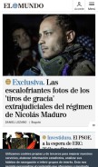 How elmundo.es looks like on a mobile device such as an iPhone.