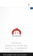 How elogia.net looks like on a mobile device such as an iPhone.