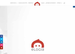How elogia.net looks like on a tablet such as an iPad.