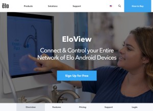 How eloview.com looks like on a tablet such as an iPad.