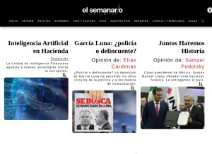 How elsemanario.com looks like on a tablet such as an iPad.
