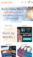 How elsevierhealth.com looks like on a mobile device such as an iPhone.