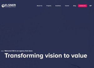 How elsner.com looks like on a tablet such as an iPad.