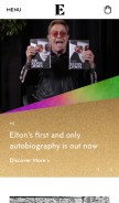 How eltonjohn.com looks like on a mobile device such as an iPhone.