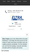 How eltra-encoder.eu looks like on a mobile device such as an iPhone.
