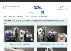 How eltra-encoder.eu looks like on a tablet such as an iPad.