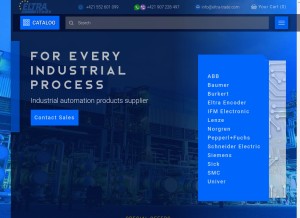 How eltra-trade.com looks like on a tablet such as an iPad.