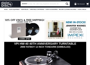 How elusivedisc.com looks like on a tablet such as an iPad.