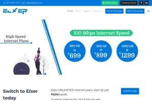 How elxer.com looks like on a tablet such as an iPad.