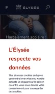 How elysee.fr looks like on a mobile device such as an iPhone.