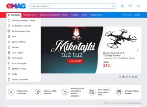 How emag.pl looks like on a tablet such as an iPad.