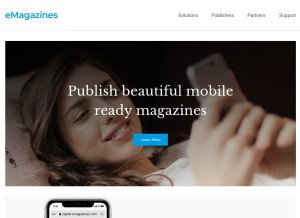 How emagazines.com looks like on a tablet such as an iPad.