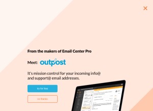 How emailcenterpro.com looks like on a tablet such as an iPad.