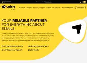 How emailmonks.com looks like on a tablet such as an iPad.