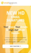 How emailstationery.com looks like on a mobile device such as an iPhone.