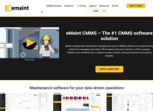 How emaint.com looks like on a tablet such as an iPad.