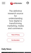How emarketer.com looks like on a mobile device such as an iPhone.