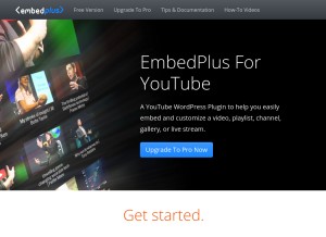 How embedplus.com looks like on a tablet such as an iPad.