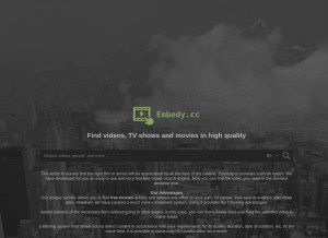 How embedy.cc looks like on a tablet such as an iPad.