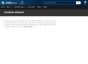 How embopress.org looks like on a tablet such as an iPad.