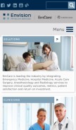 How emcare.com looks like on a mobile device such as an iPhone.