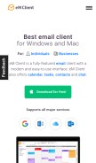 How emclient.com looks like on a mobile device such as an iPhone.