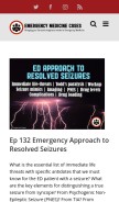 How emergencymedicinecases.com looks like on a mobile device such as an iPhone.