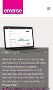 How emerse.com looks like on a mobile device such as an iPhone.