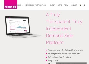 How emerse.com looks like on a tablet such as an iPad.