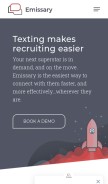 How emissary.ai looks like on a mobile device such as an iPhone.