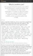 How emltrk.com looks like on a mobile device such as an iPhone.
