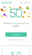 How emojione.com looks like on a mobile device such as an iPhone.