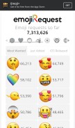 How emojirequest.com looks like on a mobile device such as an iPhone.