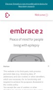 How empatica.com looks like on a mobile device such as an iPhone.