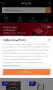 How empik.com looks like on a mobile device such as an iPhone.