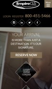 How empirecls.com looks like on a mobile device such as an iPhone.