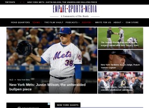 How empiresportsmedia.com looks like on a tablet such as an iPad.