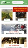 How empirewine.com looks like on a mobile device such as an iPhone.