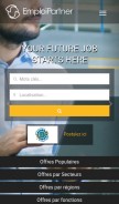 How emploipartner.com looks like on a mobile device such as an iPhone.