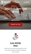 How employeefiduciary.com looks like on a mobile device such as an iPhone.