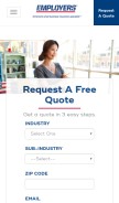 How employers.com looks like on a mobile device such as an iPhone.