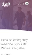 How emra.org looks like on a mobile device such as an iPhone.