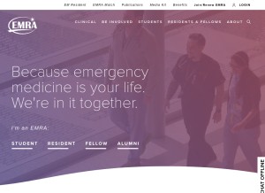 How emra.org looks like on a tablet such as an iPad.